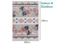 Wohnando Outdoor-Teppich Aurora II Rosa Florales Hoch-Tief-Design Bild 3