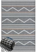 Wohnando Outdoor-Teppich Johnny Schwarz Modernes Hoch-Tief-Design Bild 2