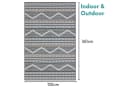 Wohnando Outdoor-Teppich Johnny Schwarz Modernes Hoch-Tief-Design Bild 3