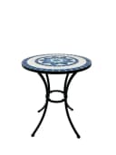 Wohnando Bistroset Orion 3-tlg. Metalltisch Mosaik-Design Weiß/Blau Bild 3