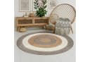 Wohnando Teppich Jute Balance Rund 100cm Handgewebt Boho Bild 1