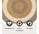 Wohnando Teppich Jute Balance Rund 100cm Handgewebt Boho Bild 4