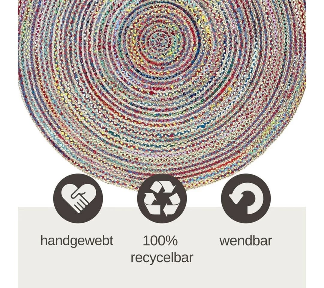 Wohnando Teppich MY-RUG Boho Circles Bunt Handgewebt - Bild 3