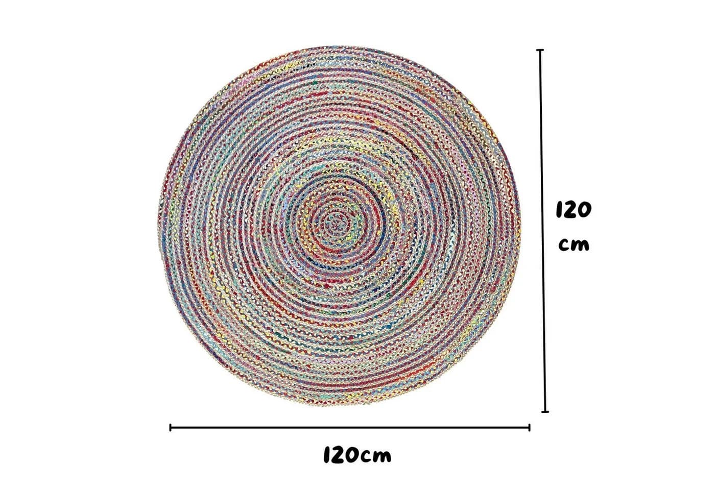 Wohnando Teppich MY-RUG Boho Circles Bunt Handgewebt - Bild 4