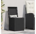 furnicato Gartenbox Schwarz 90L PP Rattan-Optik Bild 1