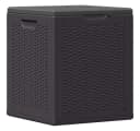 furnicato Gartenbox Schwarz 90L PP Rattan-Optik Bild 2