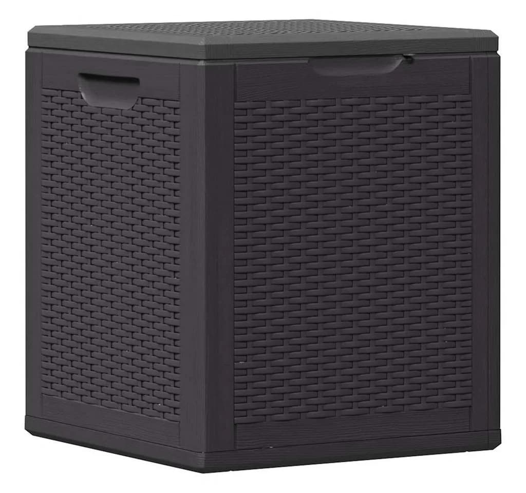 furnicato Gartenbox Schwarz 90L PP Rattan-Optik - Bild 2