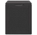 furnicato Gartenbox Schwarz 90L PP Rattan-Optik Bild 3