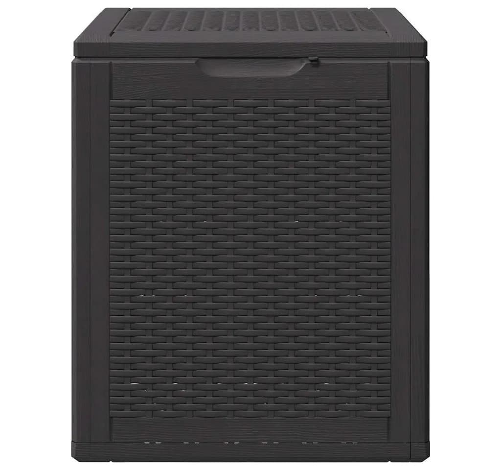 furnicato Gartenbox Schwarz 90L PP Rattan-Optik - Bild 3