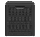 furnicato Gartenbox Schwarz 90L PP Rattan-Optik Bild 5