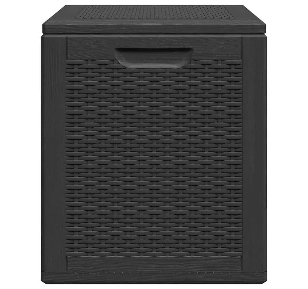 furnicato Gartenbox Schwarz 90L PP Rattan-Optik - Bild 5