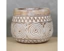 Oriental Galerie Dekofigur Vase Holz Whitewash 20 cm Ø Bild 2