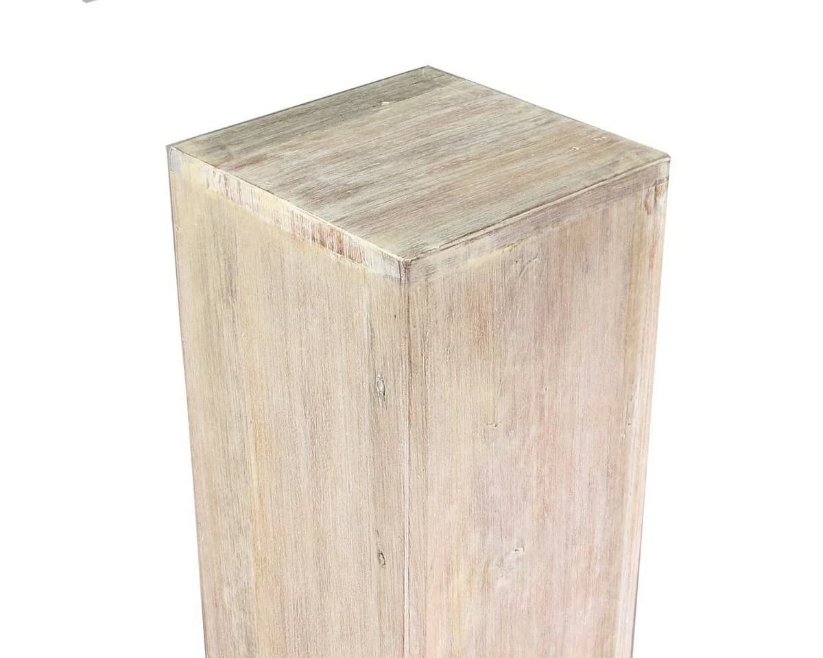 Oriental Galerie Dekosäule Viereckig Whitewash Massivholz - Bild 5