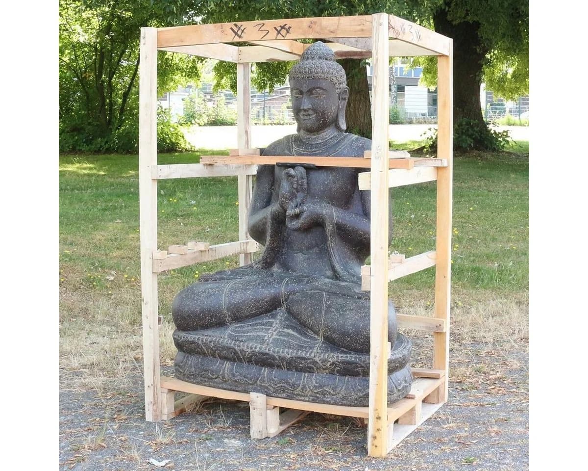 Oriental Galerie XXL Buddha Figur Lavastein Sitzend 150 cm - Bild 3