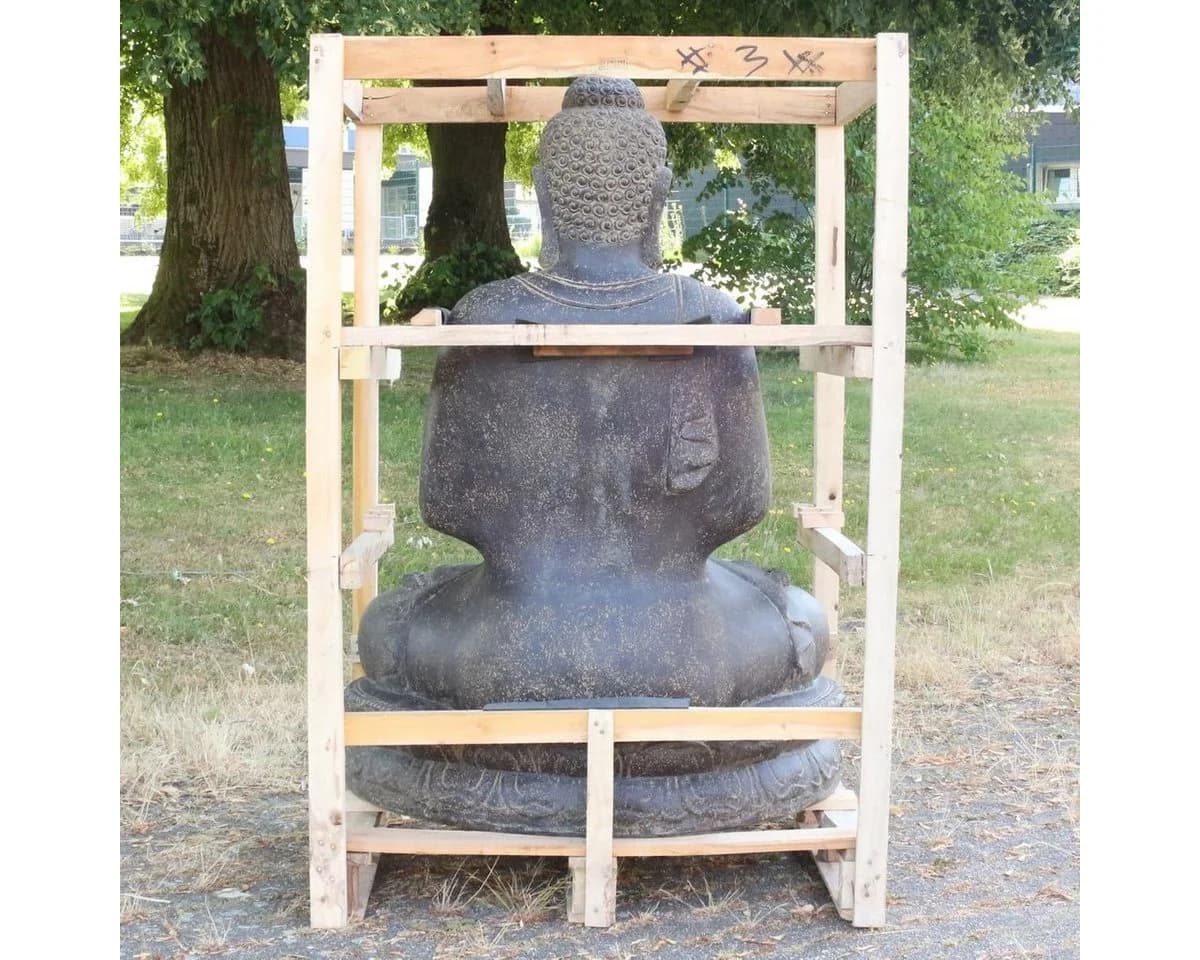 Oriental Galerie XXL Buddha Figur Lavastein Sitzend 150 cm - Bild 4