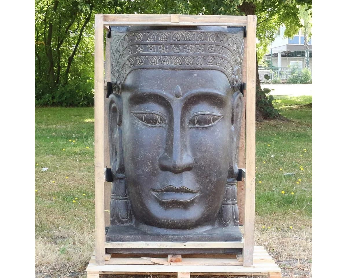 Oriental Galerie Buddha Brunnen Relief Wasserwand 150 cm - Bild 2