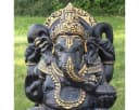 Oriental Galerie Ganesha Figur Beton Antik Finish Gold 80 cm Bild 1