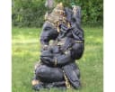 Oriental Galerie Ganesha Figur Beton Antik Finish Gold 80 cm Bild 4