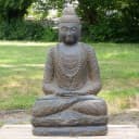 Oriental Galerie Buddha Figur Greenstone 100 cm Wetterfest Bild 2
