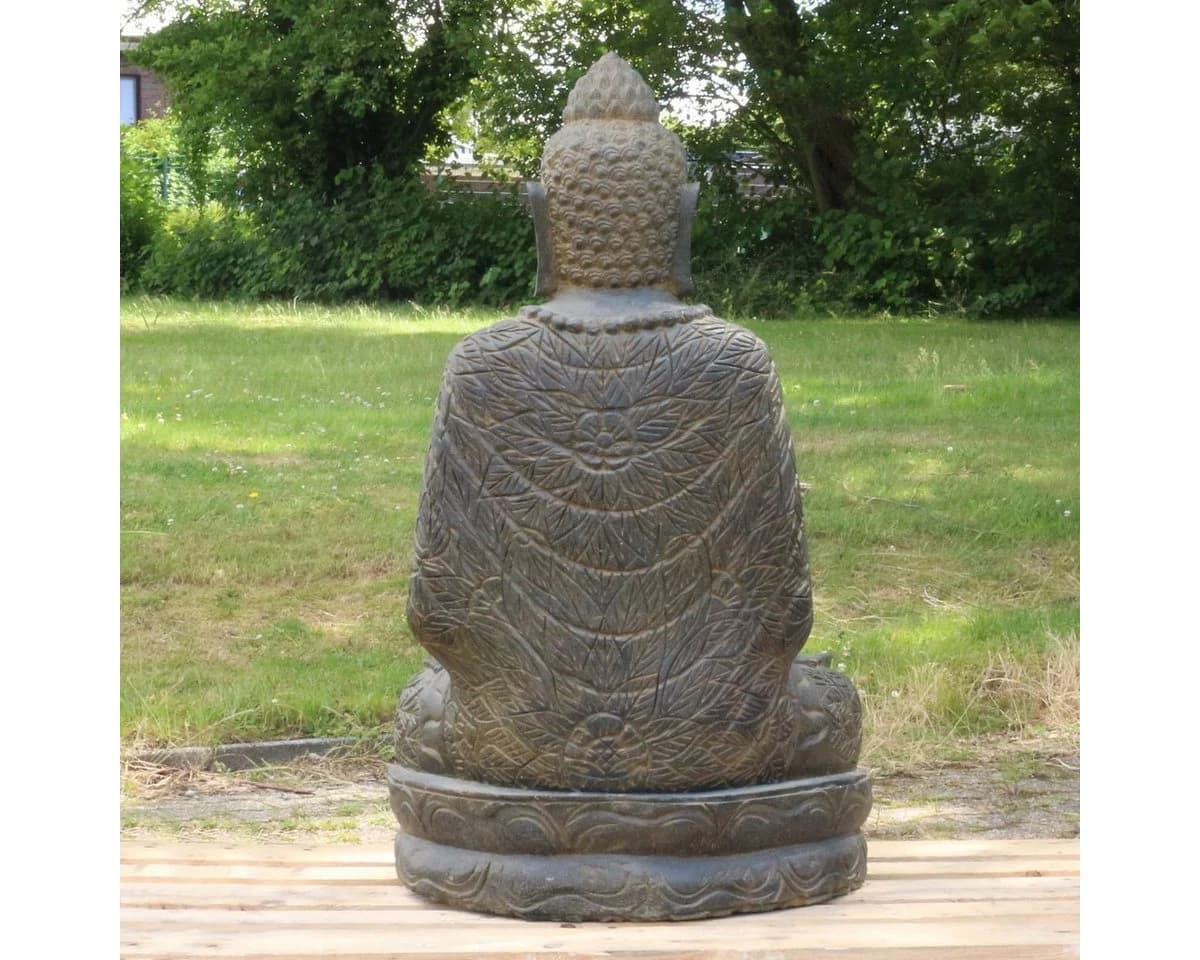 Oriental Galerie Buddha Figur Greenstone 100 cm Wetterfest - Bild 5