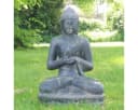 Oriental Galerie Buddha Steinfigur 60 cm Lavastein Bild 2