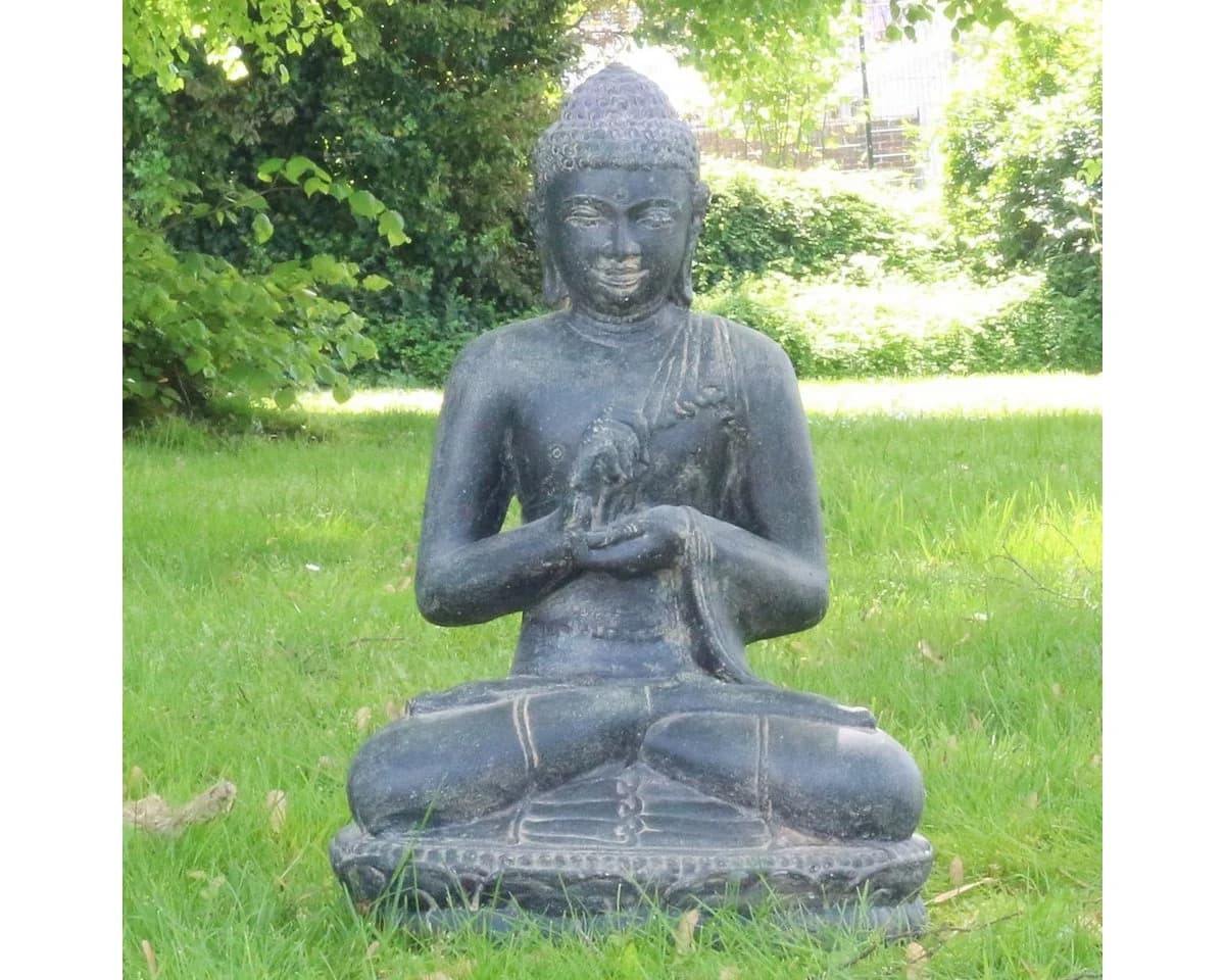 Oriental Galerie Buddha Steinfigur 60 cm Lavastein - Bild 2