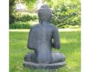 Oriental Galerie Buddha Steinfigur 60 cm Lavastein Bild 4