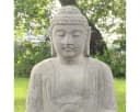 Oriental Galerie Buddha Figur Greenstone massiv 75 cm grau Bild 1