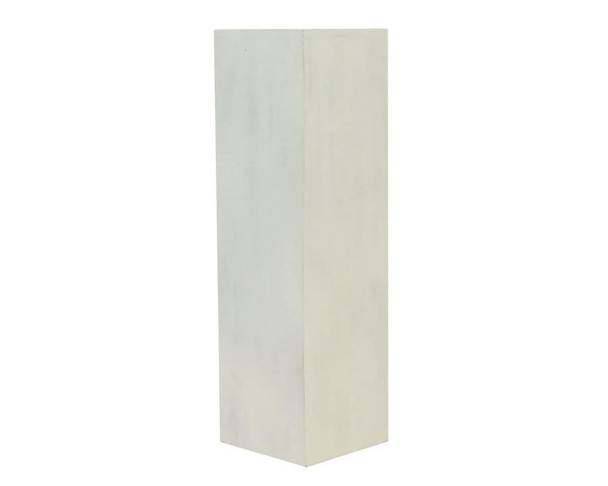 Oriental Galerie Blumenhocker Massivholz Säule Viereckig Podest Lime-Weiß - Bild 2