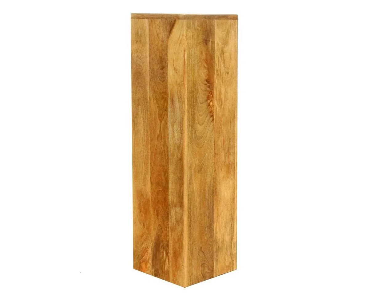 Oriental Galerie Blumenhocker Massive Holz Säule Viereckig Podest Natur - Bild 2