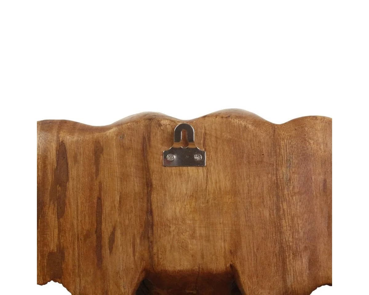 Oriental Galerie Dekofigur Elefantenkopf Holz glatt 30 cm hellbraun - Bild 3