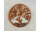 Oriental Galerie Holzbild Lebensbaum Mandala Wandbild 30 cm Braun Bild 1