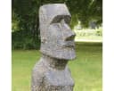 Oriental Galerie Moai Dekofigur Lavasteinguss Grau 100 cm Bild 3