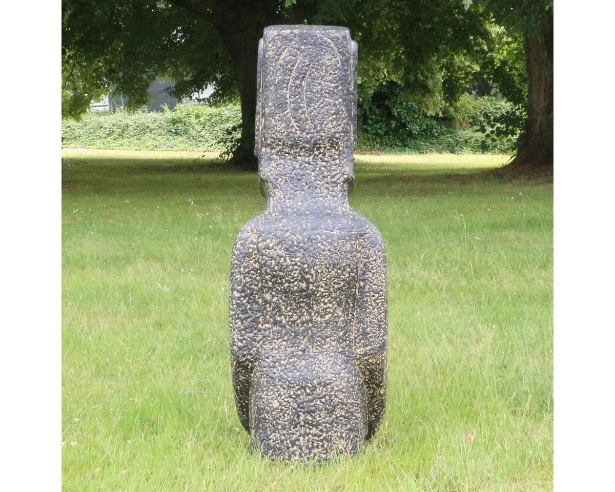 Oriental Galerie Moai Dekofigur Lavasteinguss Grau 100 cm - Bild 5