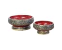 Oriental Galerie Dekotablett 2er Set Thailändische Schale Rot Antik Bild 2