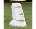 Oriental Galerie Moai Dekofigur Lavastein Weiß 40 cm Bild 1