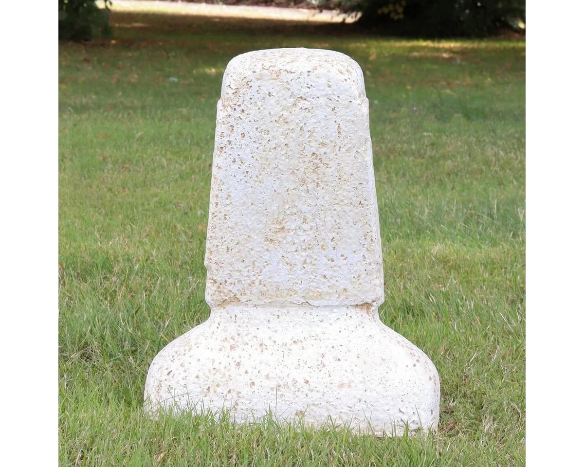 Oriental Galerie Moai Dekofigur Lavastein Weiß 40 cm - Bild 4