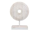 Oriental Galerie Dekofigur Weißes Mandala Symbol Skulptur auf Sockel Bild 2