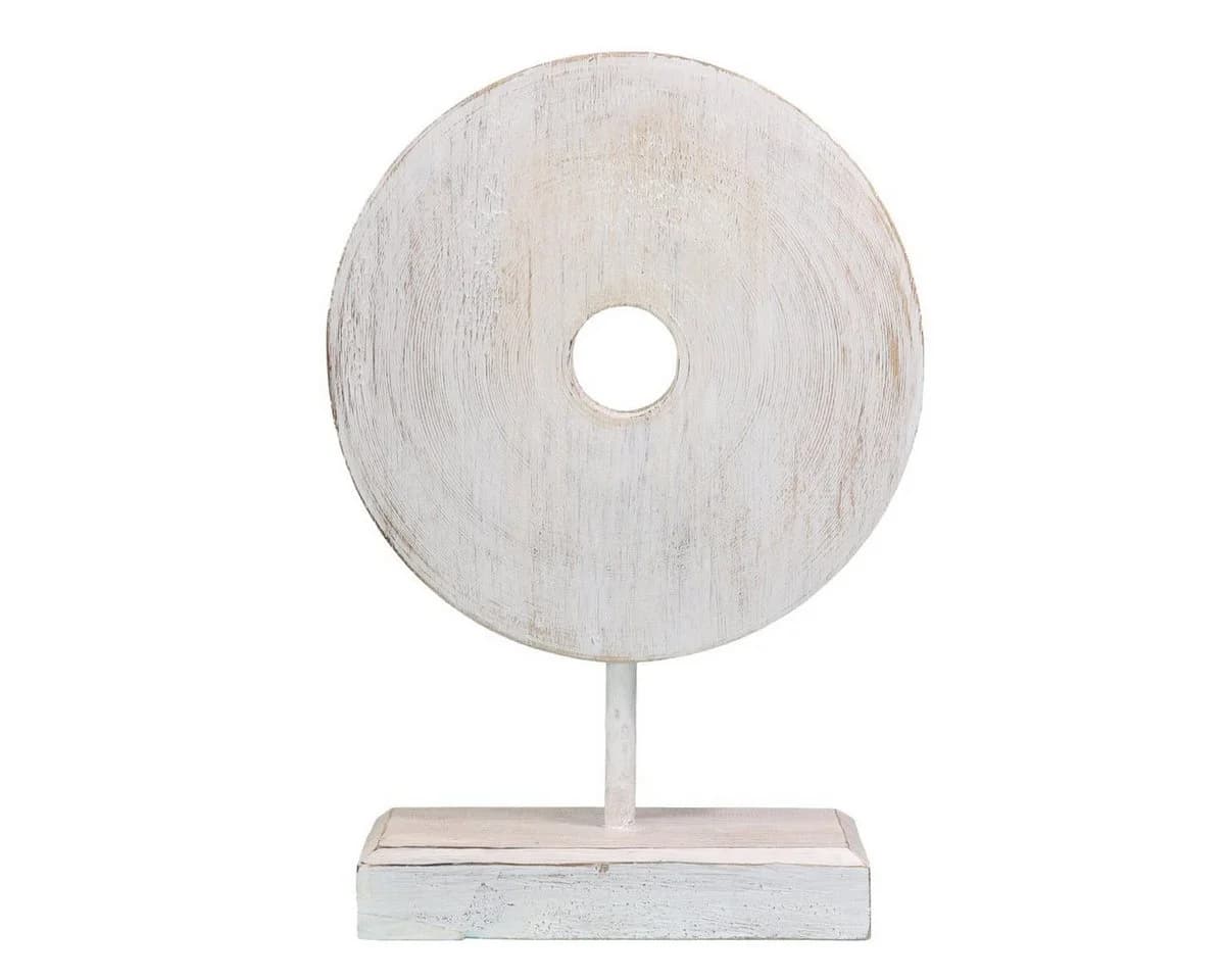 Oriental Galerie Dekofigur Weißes Mandala Symbol Skulptur auf Sockel - Bild 4