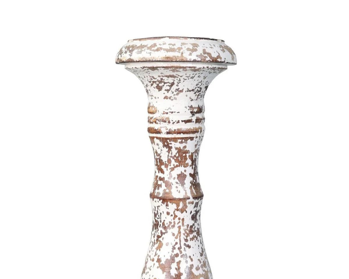 Oriental Galerie Dekofigur 2er Kerzenständer Set aus Indonesien Holz 2x Groß Model 2 - Bild 3