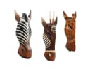 Oriental Galerie 3er Set Wandmasken Afrikanische Dekofiguren Holz Bild 1