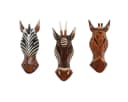 Oriental Galerie 3er Set Wandmasken Afrikanische Dekofiguren Holz Bild 2
