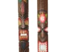 Oriental Galerie Dekofigur 2er Deko Masken Set aus Holz Tiki 100 cm Bild 1