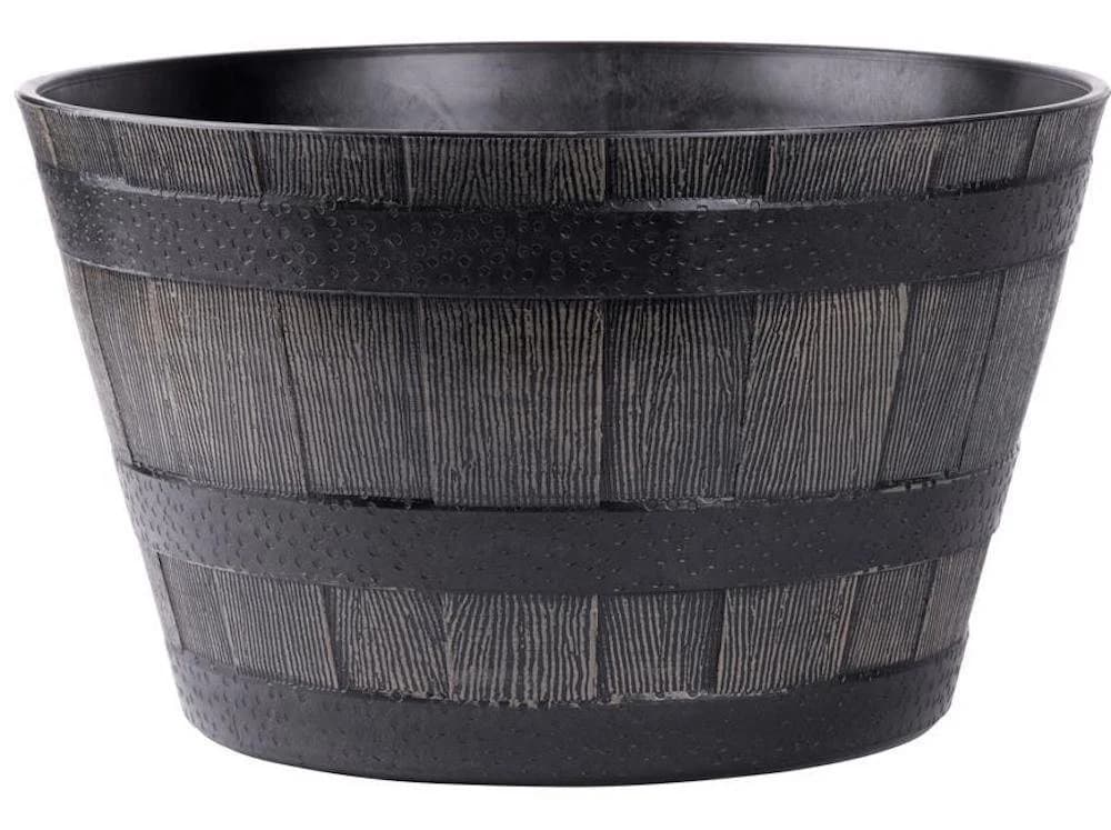 PROREGAL® Blumentopf GDA Holz-effekt 39x28 cm Braun