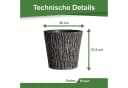 PROREGAL® Blumentopf Übertopf Holzoptik Braun Ø 30cm Bild 5