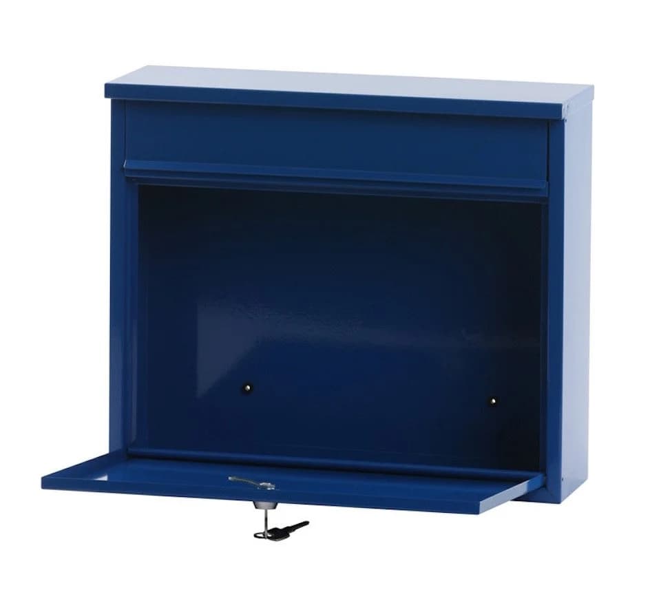 PROREGAL® Wandgarderobe Wandbriefkasten Granadan Stahl Blau