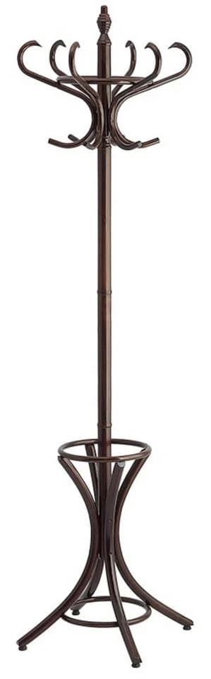 PROREGAL® Garderobenständer Braun Holz 12 Haken - Bild 2