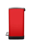 PROREGAL® Treteimer Mülleimer 46L Rot Edelstahl mit Pedal Bild 4
