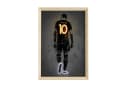 JUSTGOODMOOD Poster Premium Kylian Mbappé Neon Effekt Bild 2