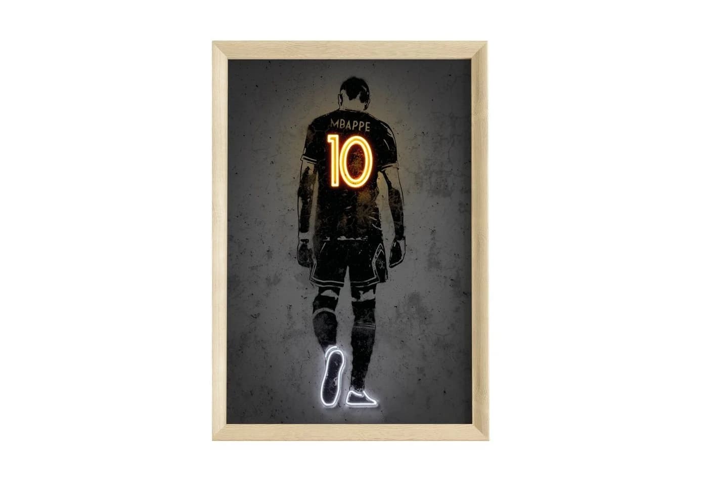 JUSTGOODMOOD Poster Premium Kylian Mbappé Neon Effekt - Bild 2